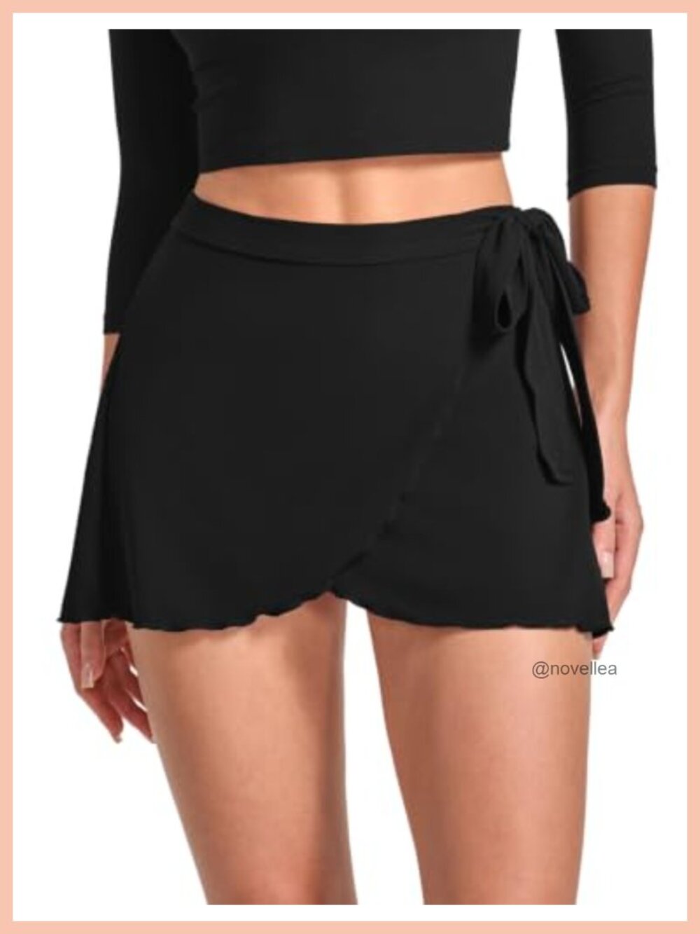 INGIA Ballet Wrap Ruffle Mini Skort Adjustable Tie Pilates Tennis